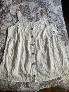 croft & barrow Cream Button-Front Camisole 1x